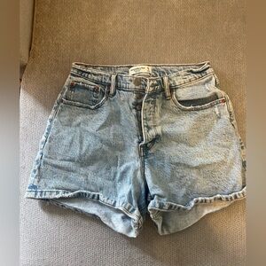 Abercrombie Curve Love High Rise Denim Shorts